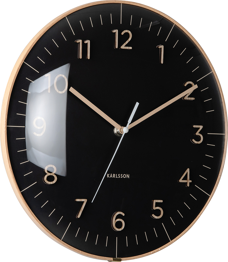 Reloj de Pared Esencia Dome, negro