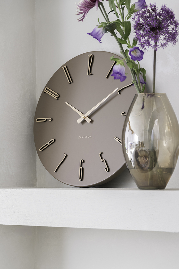 Reloj de pared Esmerado, 40 cm, crema