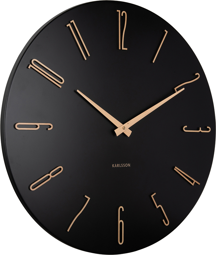 Reloj de pared Esmerado, 60 cm, negro