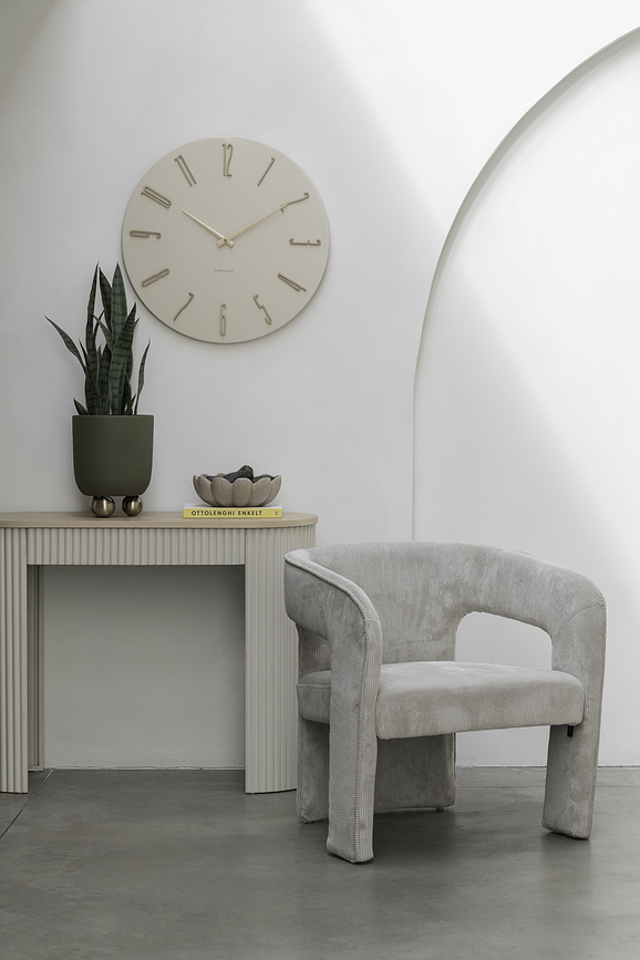 Reloj de Pared Esmerado, 60 cm, crema