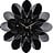 Reloj de Pared Flower, 60 cm, negro