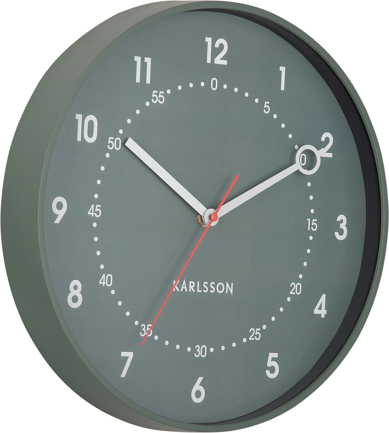 Reloj de Pared Fresco, verde bosque