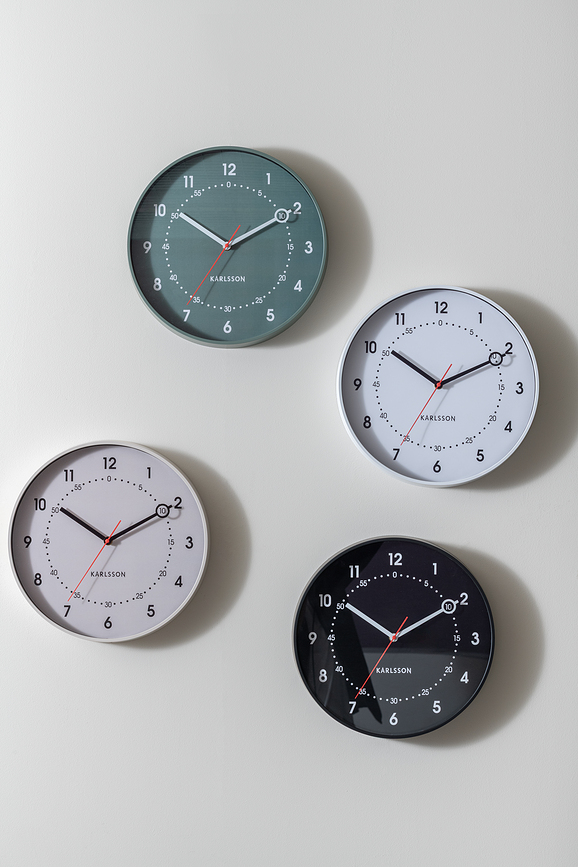 Reloj de Pared Fresco, gris claro