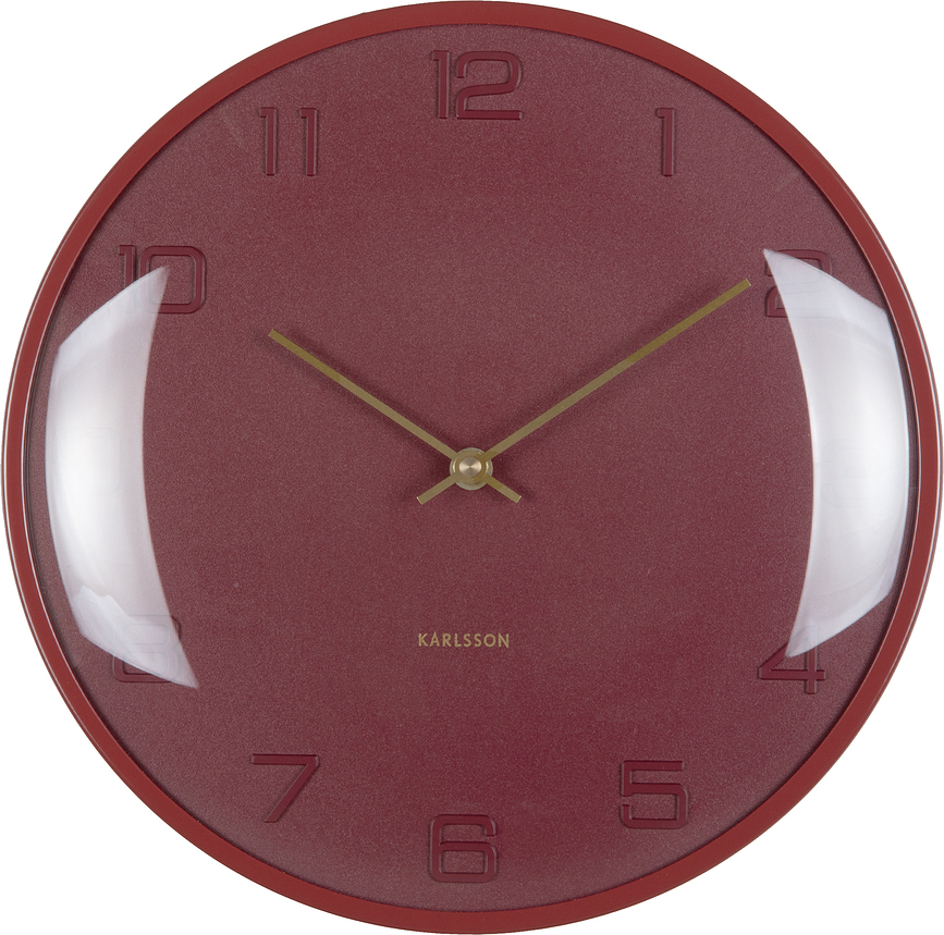 Reloj de Pared Fuerte Dome, burdeos