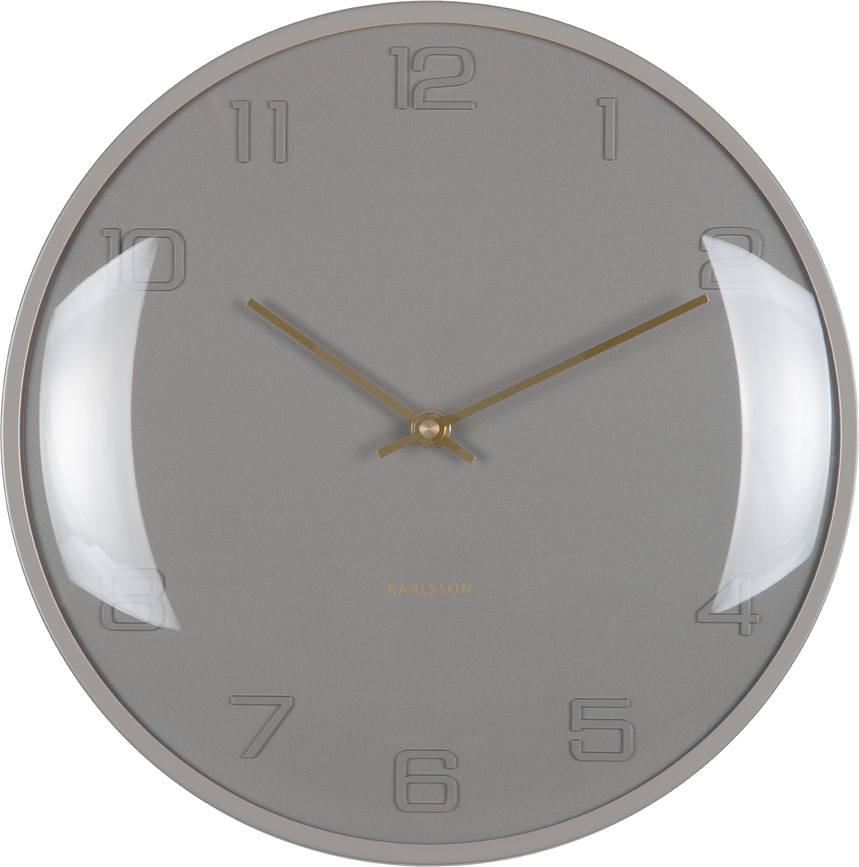 Reloj de Pared Fuerte Dome, gris