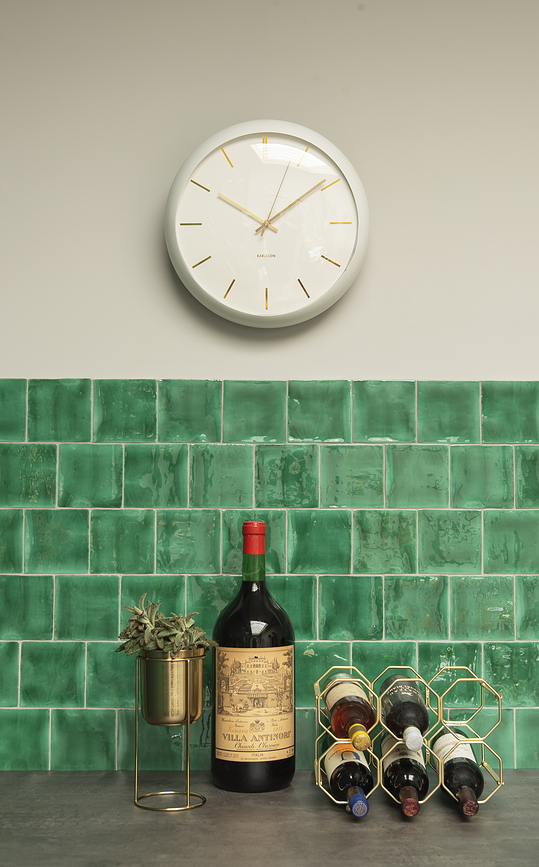 Reloj de Pared Globe, blanco