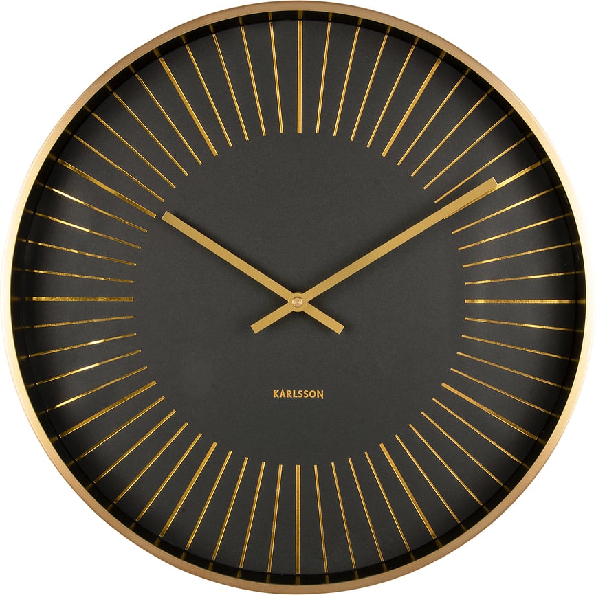 Reloj de pared Gold Lines, blanco