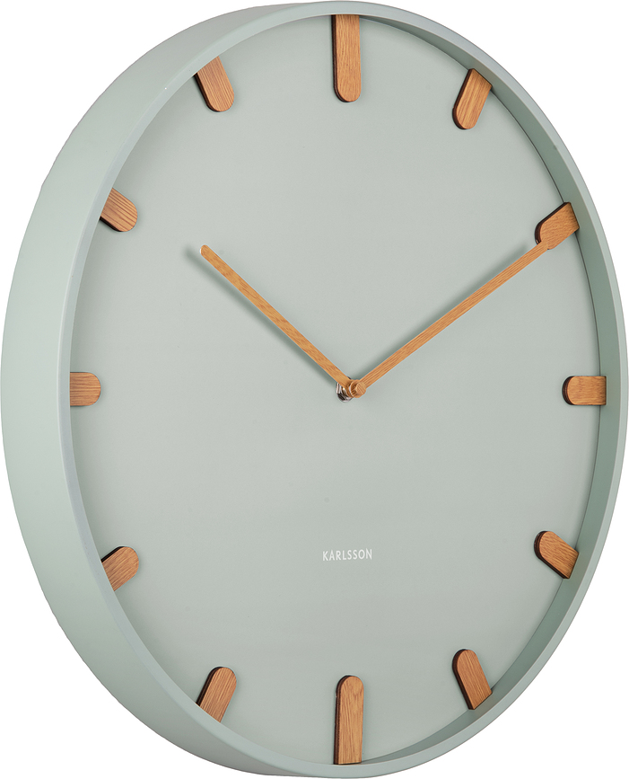 Reloj de pared Grace, 40 cm, verde grisáceo