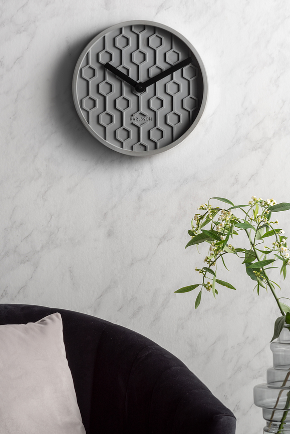 Reloj de pared Honeycomb, rosa