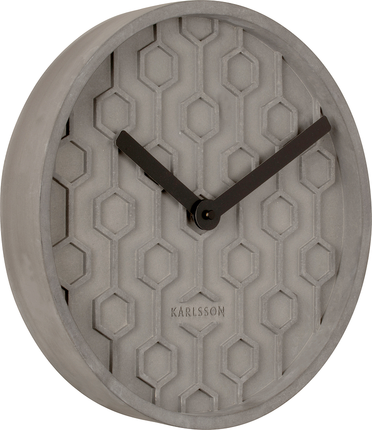 Reloj de pared Honeycomb, rosa