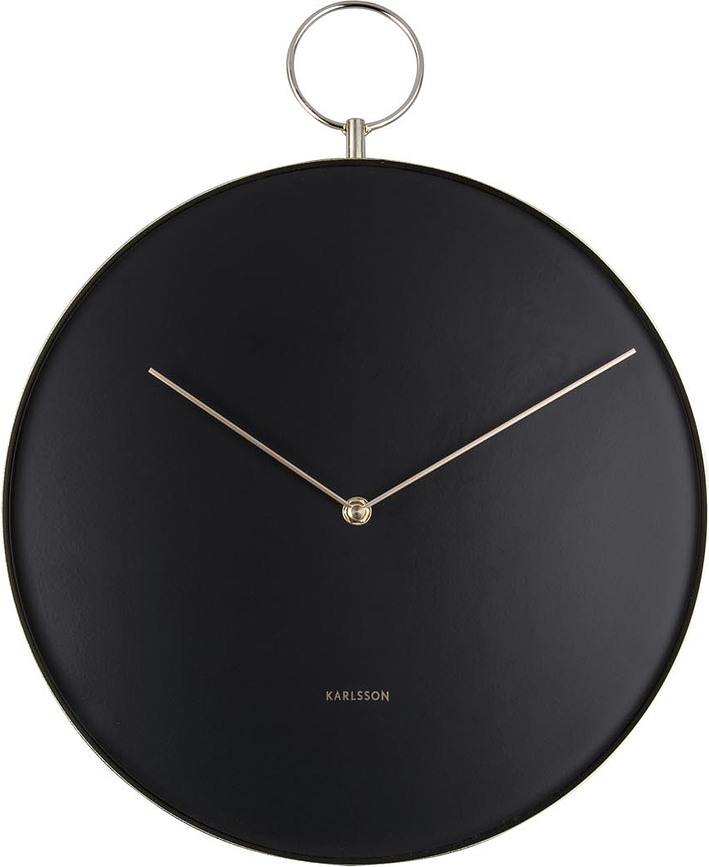 Reloj de pared Hook, negro