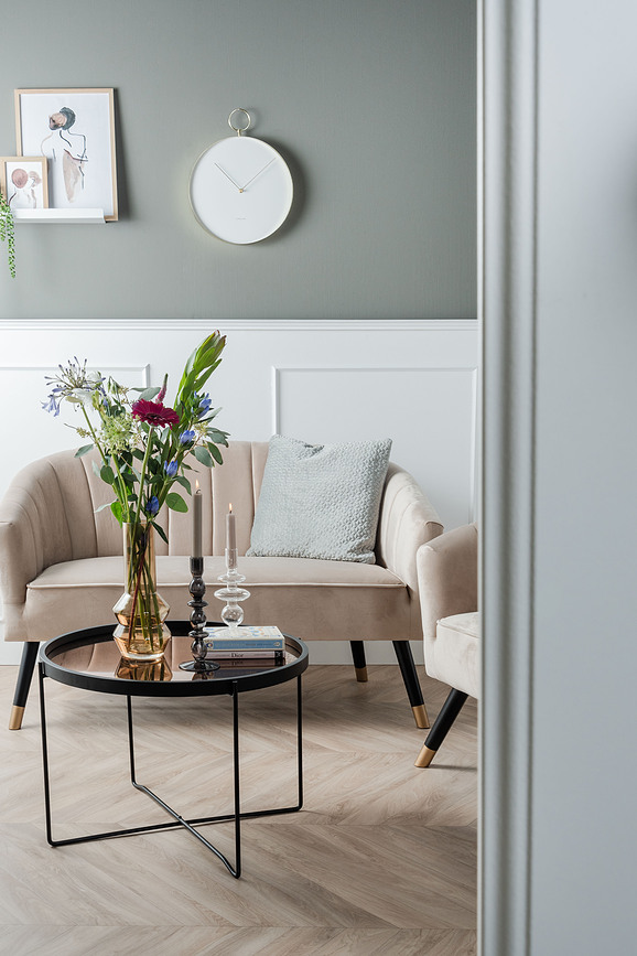 Reloj de pared Hook, negro