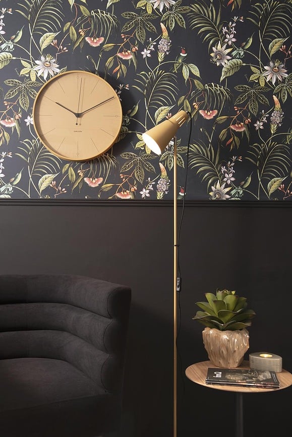 Reloj de pared Index, mostaza