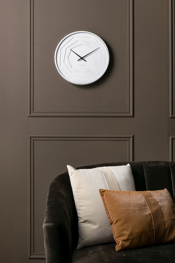 Reloj de Pared Layered Origami, blanco