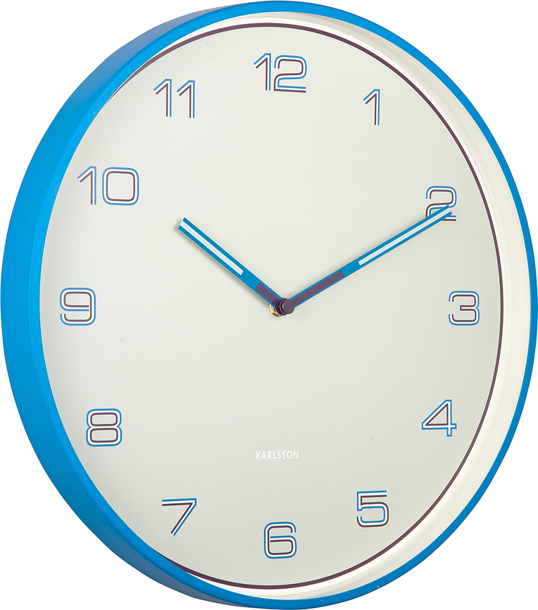 Reloj de pared Lined Numbers, naranja