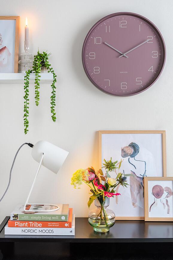 Reloj de pared Lofty, negro
