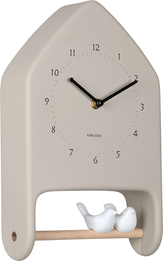 Reloj de Pared Love Birds, marrón pastel