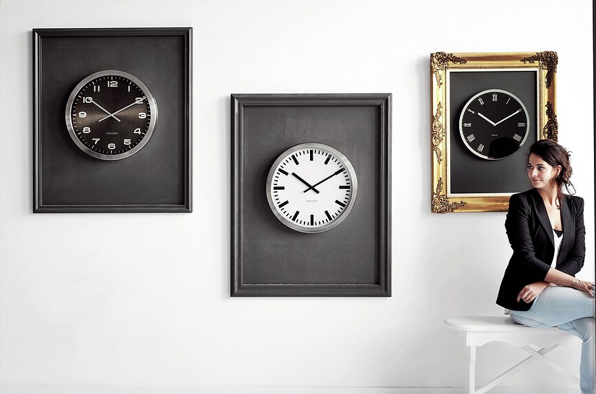 Reloj de pared Maxie, 50 cm, plateado