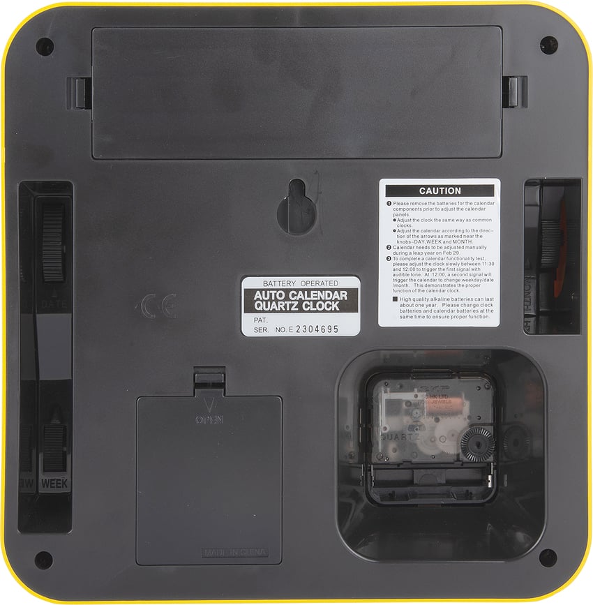 Reloj de Pared Mini Flip, amarillo