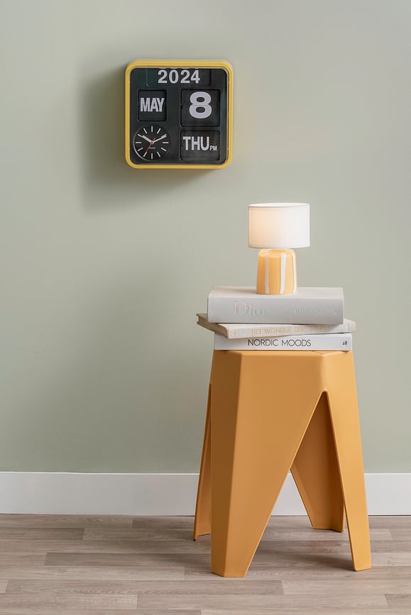 Reloj de Pared Mini Flip, amarillo