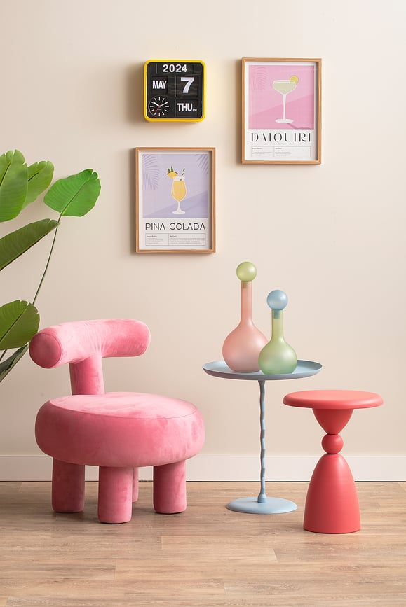 Reloj de Pared Mini Flip, amarillo