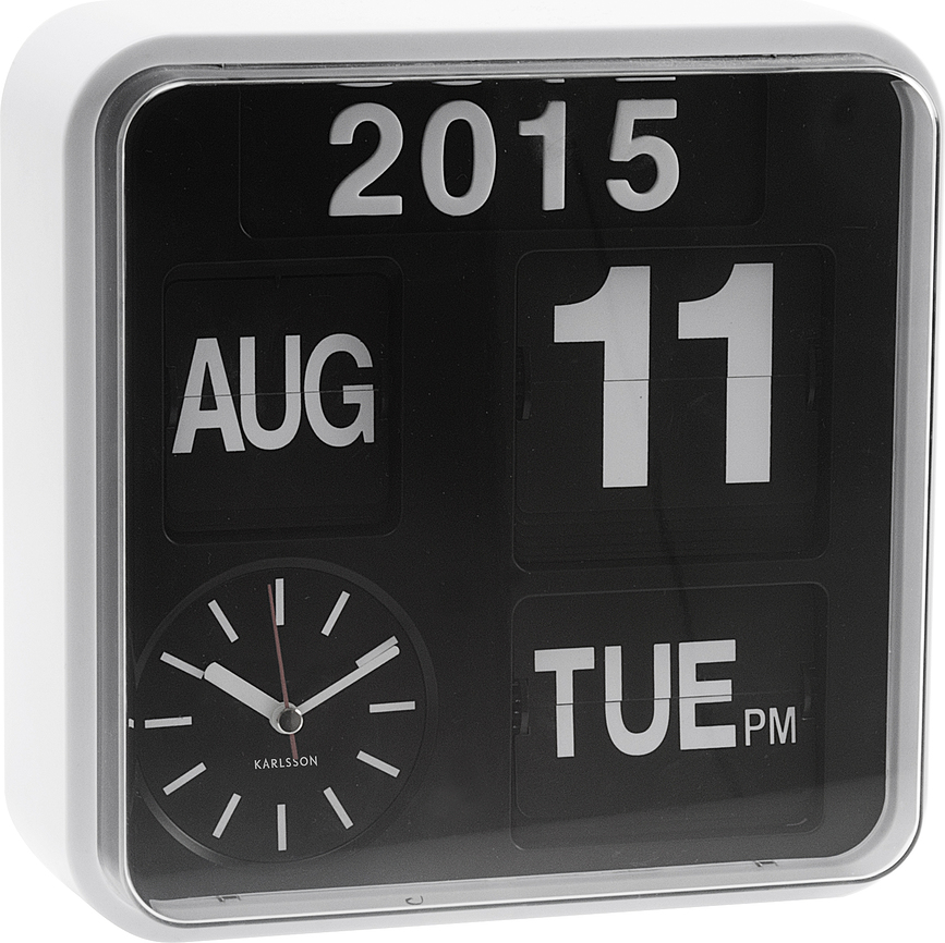 Reloj de Pared Mini Flip, blanco