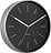 Reloj de pared Minimal, plateado y negro