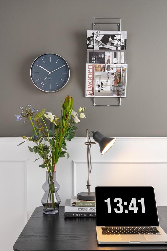 Reloj de Pared Minimal, plateado, verde