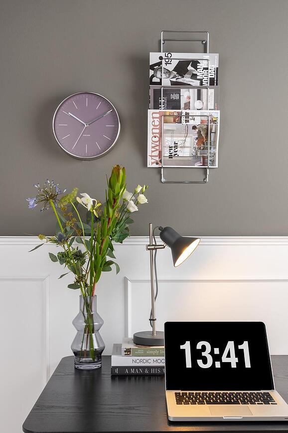 Reloj de Pared Minimal, plateado, verde