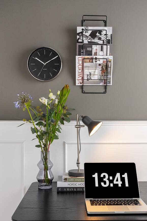 Reloj de Pared Minimal, plateado, verde