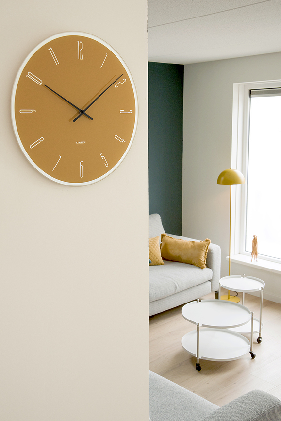 Reloj de Pared Mirror Numbers, rosa