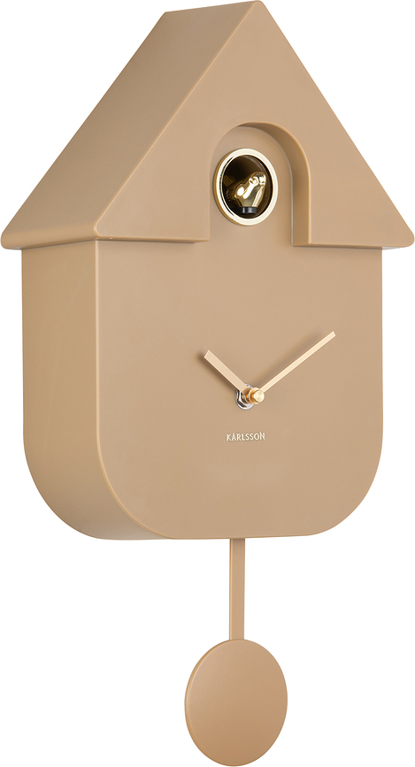Reloj de Pared Modern Cuckoo Oro, marrón claro