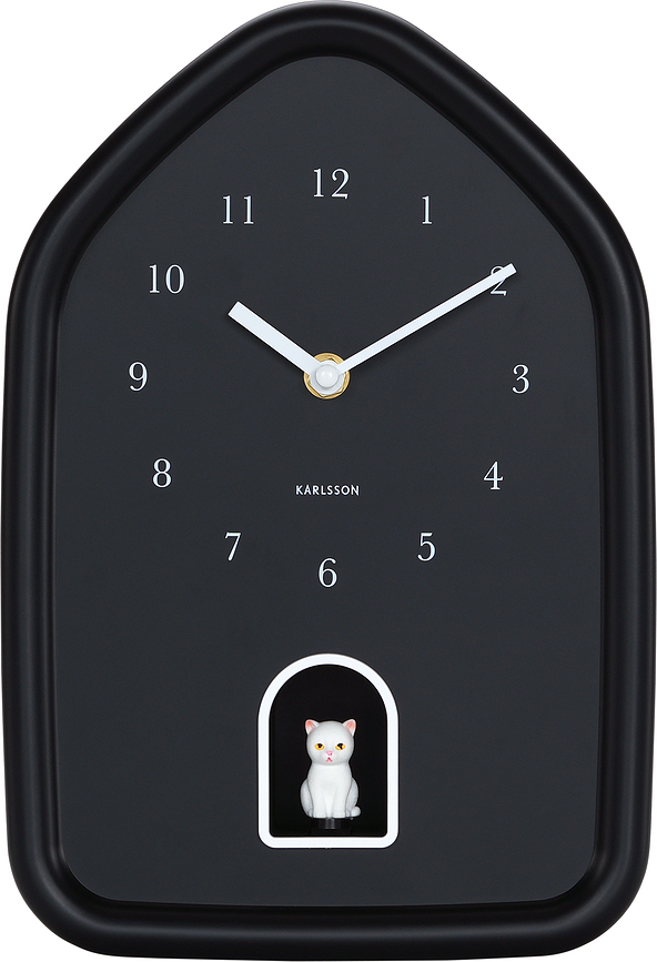 Reloj de Pared Modern Kitty, negro