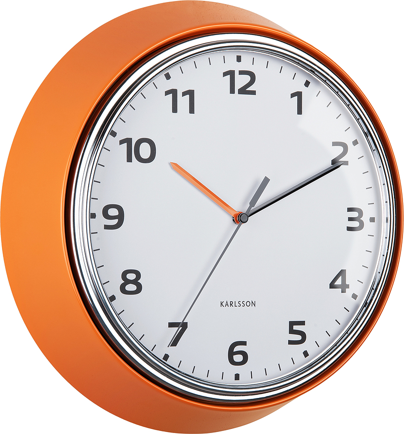 Reloj de pared Modern Retro, naranja