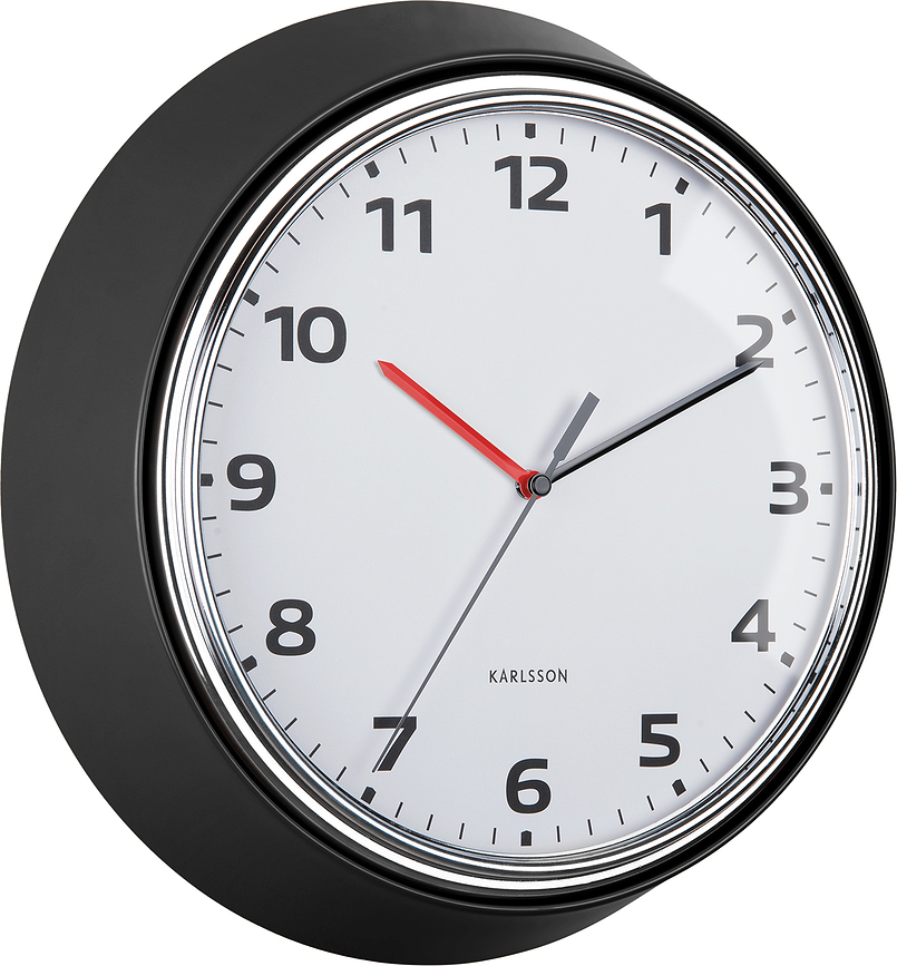 Reloj de pared Modern Retro, negro