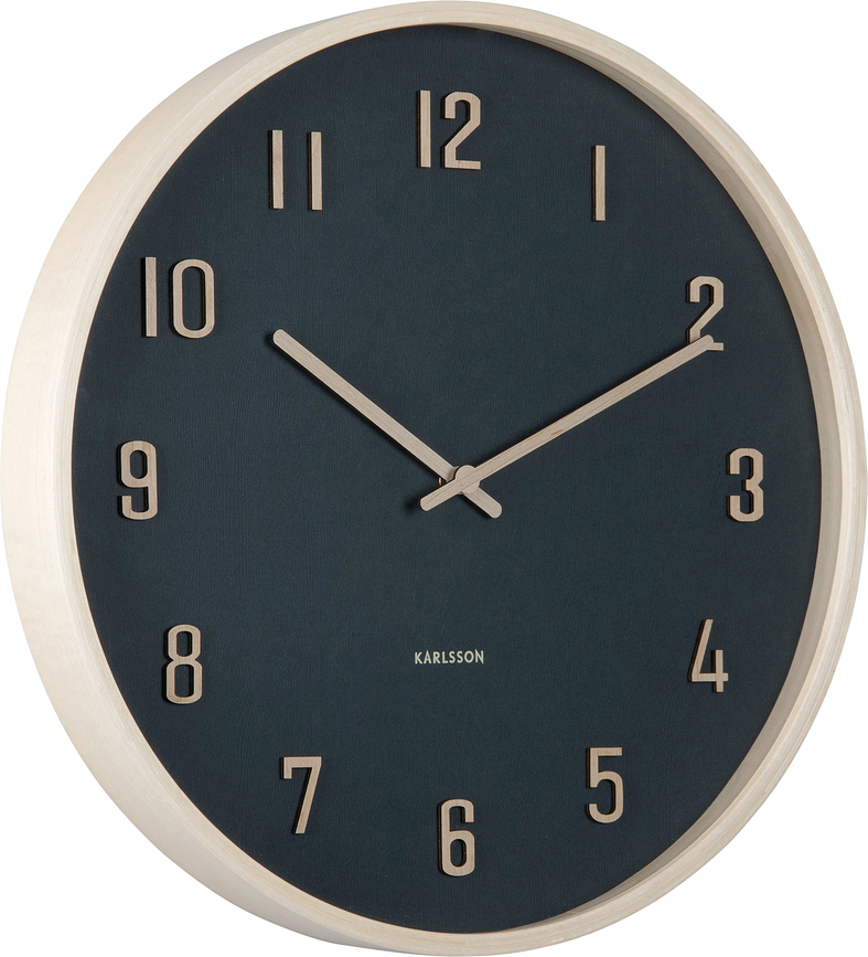 Reloj de pared Nervadura, 40,8 cm, negro