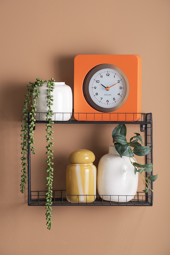 Reloj de Pared New Vintage, rojo claro