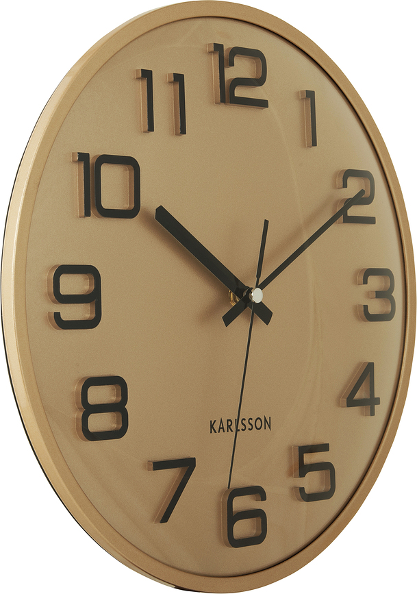 Reloj de Pared 3D Numbers, plateado