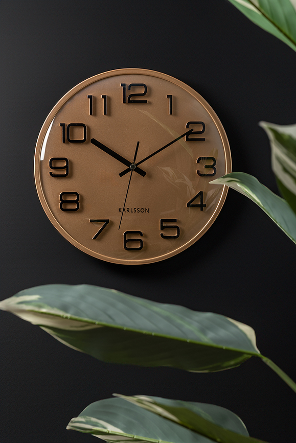 Reloj de Pared 3D Numbers, plateado