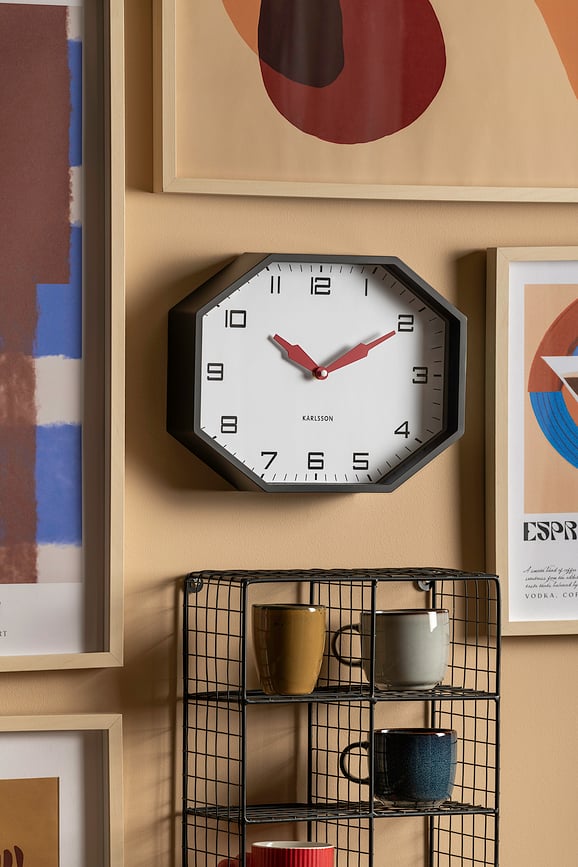Reloj de Pared octogonal Modern Factory, color miel