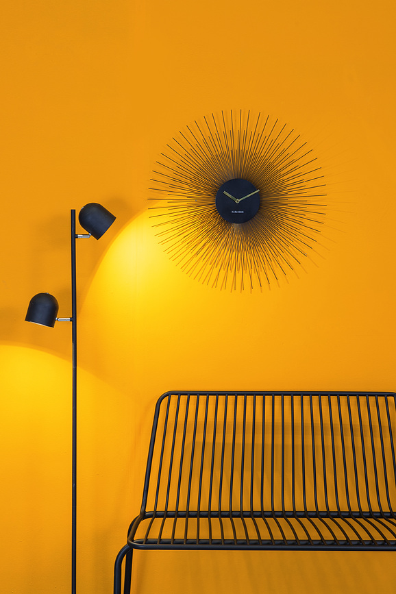 Reloj de Pared Peony, negro, grande