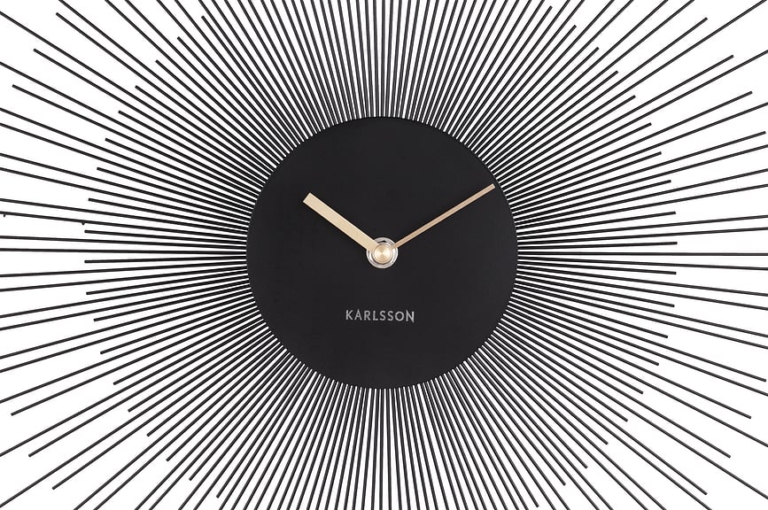 Reloj de Pared Peony, negro, grande