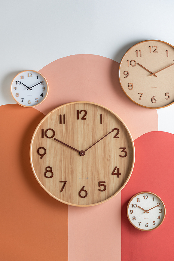 Reloj de Pared de madera Pure, 40 cm, color arena