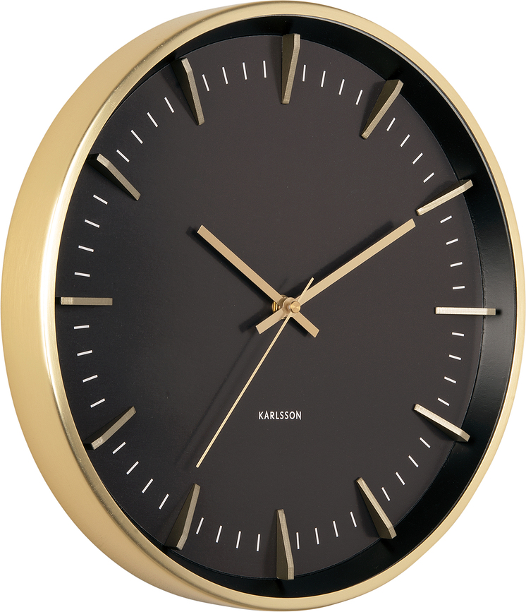 Reloj de pared Raised Batons, dorado