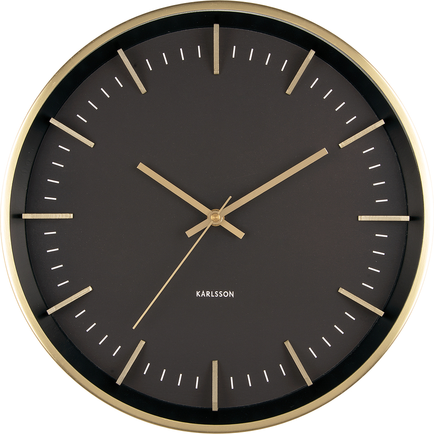 Reloj de pared Raised Batons, plateado