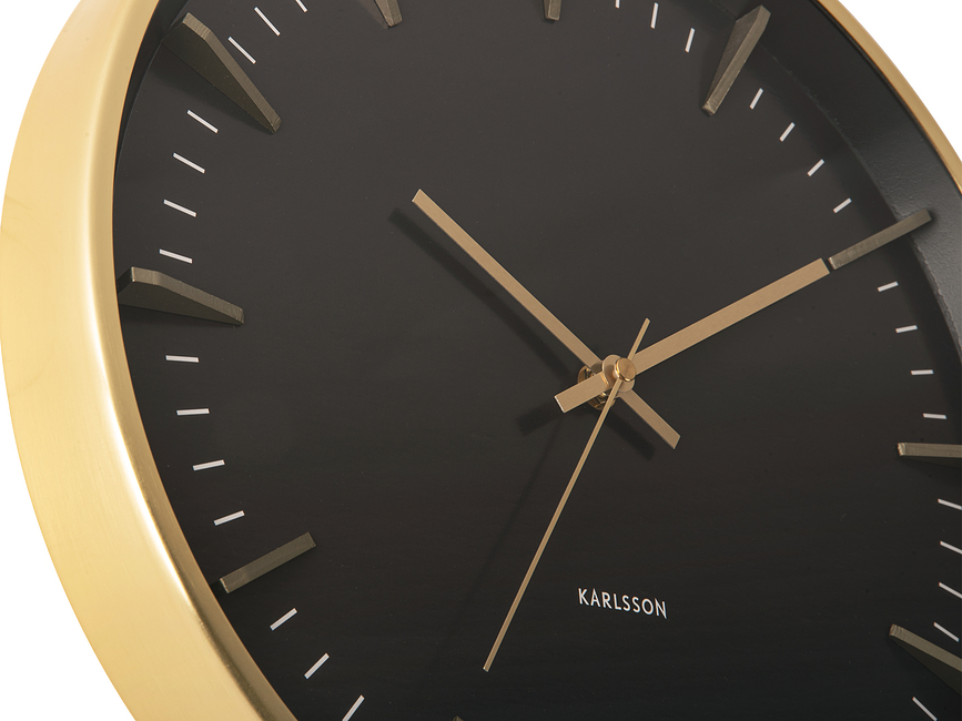 Reloj de pared Raised Batons, plateado