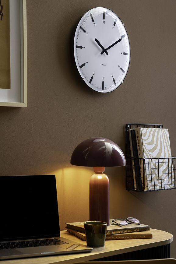 Reloj de Pared realista Dome, amarillo oscuro