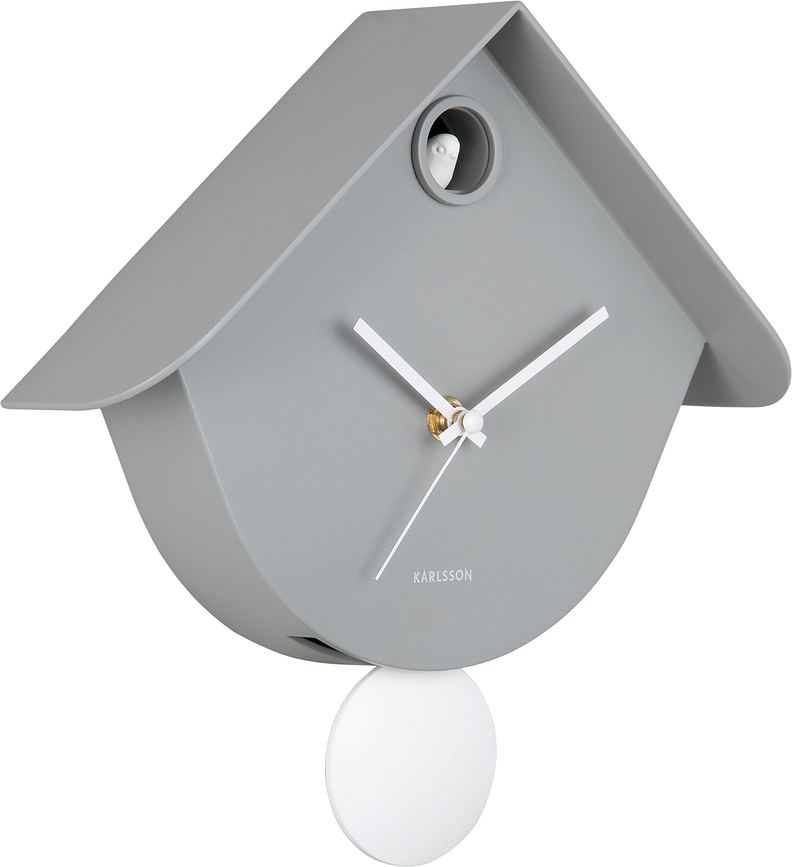Reloj de pared retro Cuckoo, gris