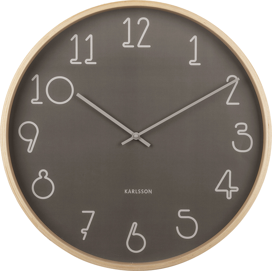 Reloj de Pared Sencillo, gris oscuro