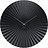 Reloj de pared Sensu, 50 cm, negro